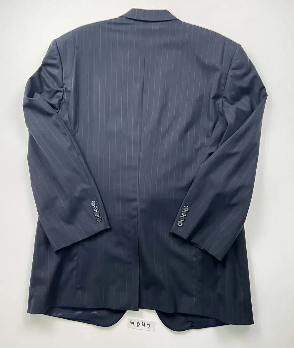 Brooks Brothers Charcoal with Pinstripe Wool Suit Jacket Estimated size 46L -see